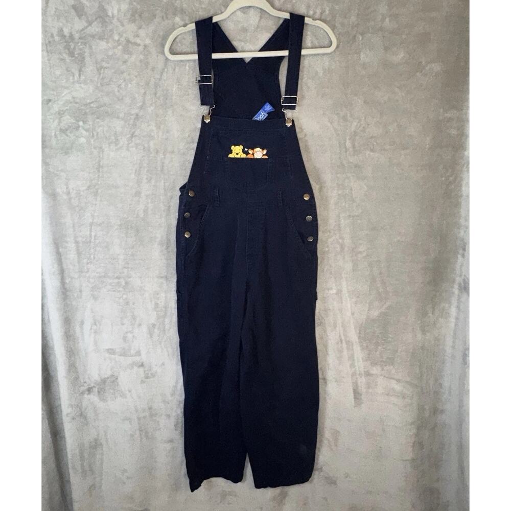 Vintage 90s Winnie the Pooh Embroidered Denim Overalls Womens Medium Y2K